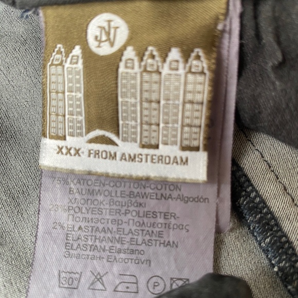 NICKJEAN Amsterdam Mid Rise Casual Stretch Pants Charcoal Wash USA 30 (UK 8) - Picture 16 of 16